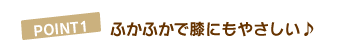 POINT1 ふかふかで膝にもやさしい♪
