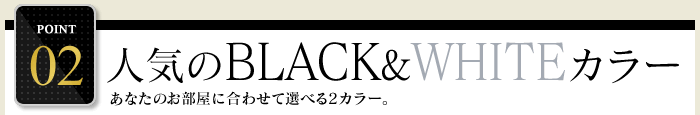 POINT2.人気のBLACK&WHITEカラー