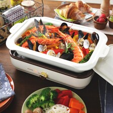 白いホットプレート 着脱式