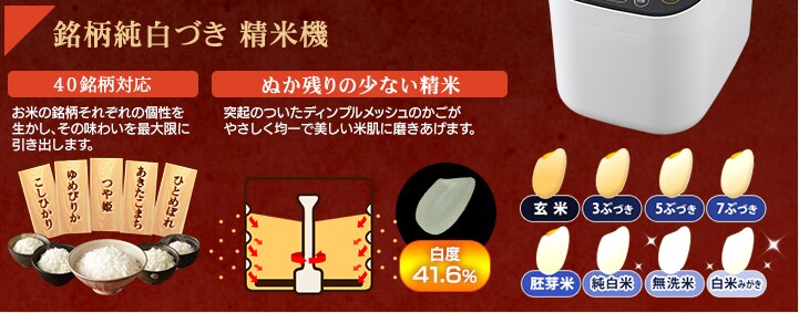 精米機 銘柄純白づき 精米機