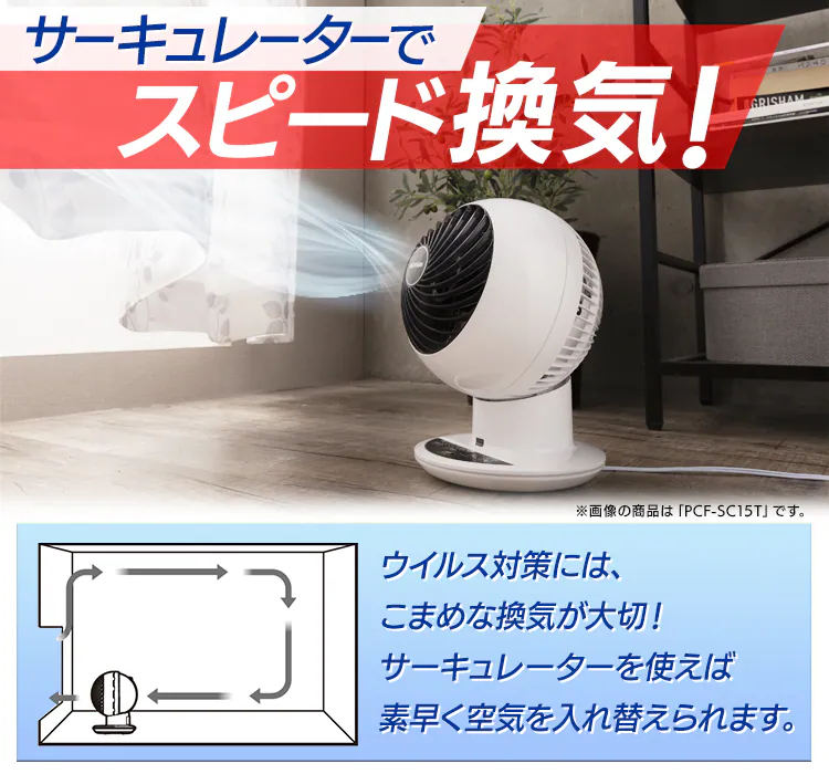 サーキュレーター 20畳 左右首振り PCF-HM23 全2色1