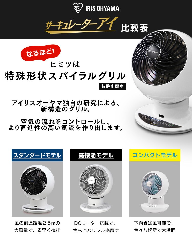 割引クーポン ホワイト 左右首振り アイリスオーヤマ 18畳 静音 PCF-SC15 パワフル送風 サーキュレーター