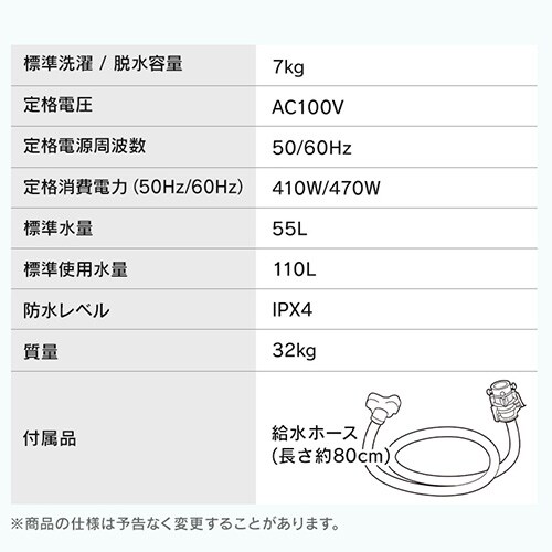 ����@ 7kg �ݒu��� �R���p�N�g �����������ԒZ�k���[�h ��l��炵 ��l��炵 ITW-70A01-W�y������s�z_15