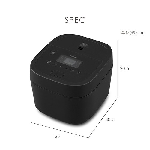 炊飯器 5.5合 IH SHK-LS110-B ブラック 104937 │アイリスオーヤマ公式