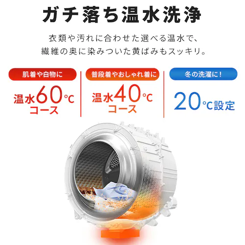 洗濯乾燥機 ドラム式 8kg 乾燥5kg 左開き コンパクト 温水洗浄 節水 ファイブセンシング_6