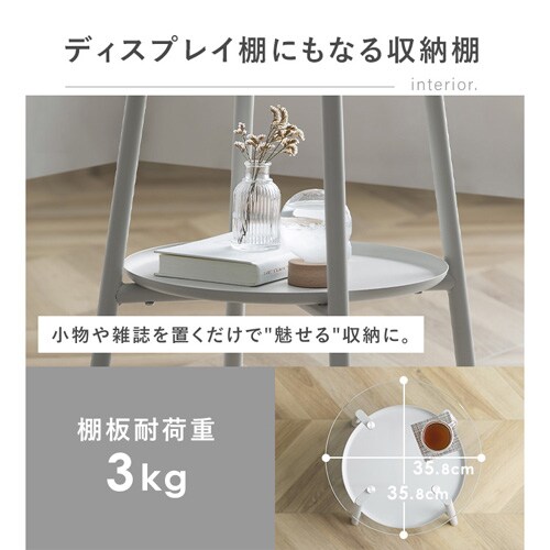 【訳あり】ガラスサイドテーブル LGT-ST グレー_6