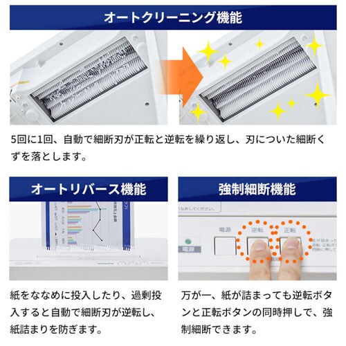 オフィスシュレッダー 業務用 30L クロスカット 15枚同時細断 OF15M