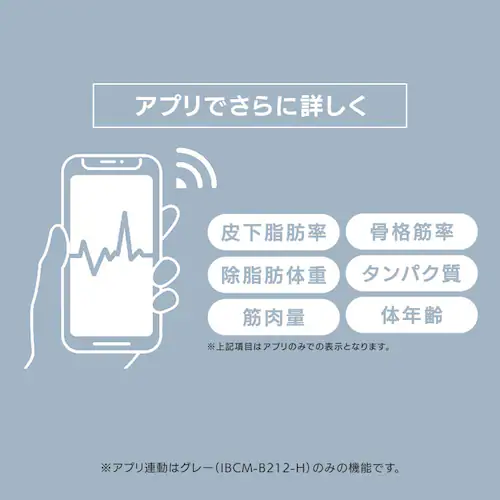 体重計 体組成計 薄型 体組成計 PZIBCM-211-B ブラック_10