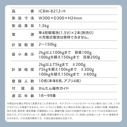 体重計 体組成計 薄型 体組成計 PZIBCM-211-B ブラック_14