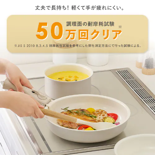 【訳あり】フライパン 10点セット セラミックカラーパン CC-10S グレージュ_5