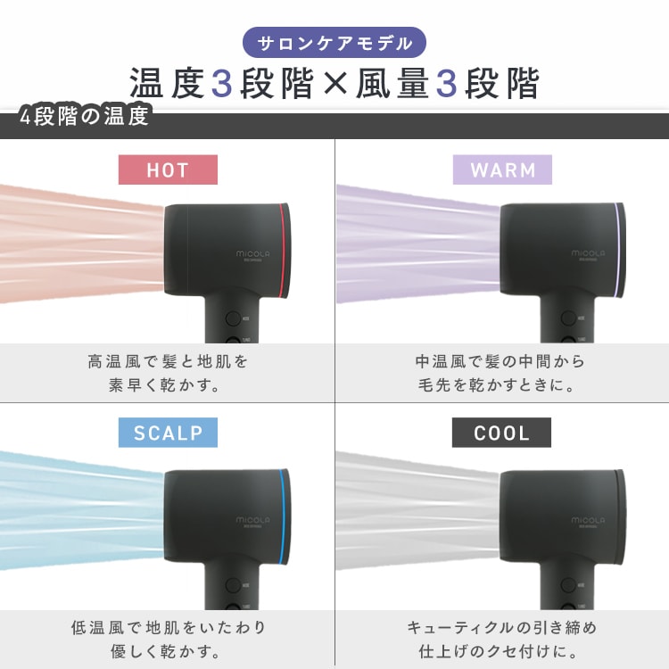 新品◆ミコラ◆イオンドライヤー◆最上位機種HDR-M301-V◆アイリスオーヤマ MiCOLA イオンドライヤー 速乾モデル 大風量 HDR-M501-T モカ 111306