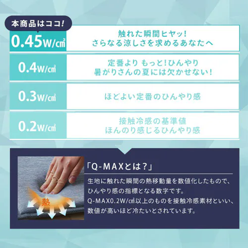 ���O ���E�N�b�V�������O 185cm�~185cm 2�� ����3cm �ڐG�⊴ Q-MAX�l0.45 �O���[ ACR2C-1818_3