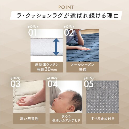 ���O ���E�N�b�V�������O �L���e�B���O�� 185cm�~185cm 2�� ����3cm �l�C�r�[ ACRQ-C1818_6