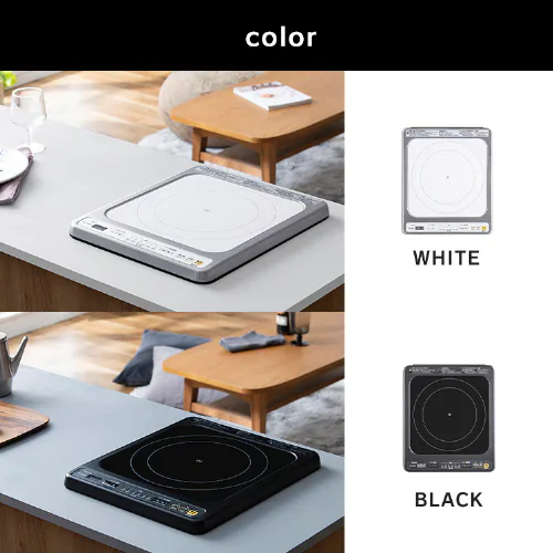 IHクッキングヒーター 1口 1400W IHコンロ 一人暮らし IHC-B113 ホワイト_11