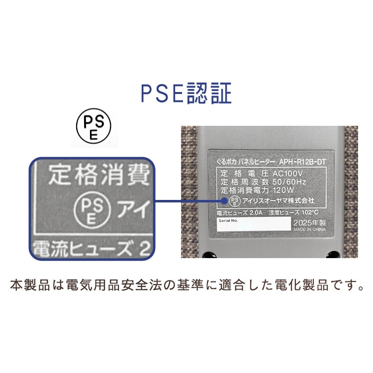 ブランケットセット】 ぐるポカ パネルヒーター APH-R12B-DT モスグレ