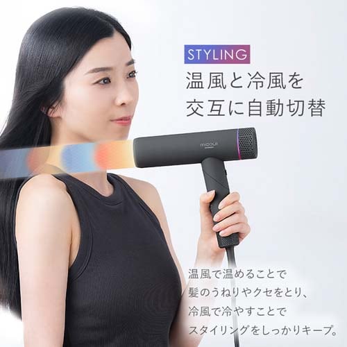 アイリスオーヤマ micola HDR-M401-H MiCOLA イオンドライヤー 折り畳み式 HDR-M401-H ダークグレー 107198