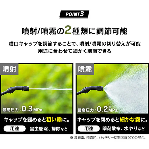 【21%OFFセール】噴霧器 充電式 タンク容量7.8L USB Type-C 除草 JF-7800 ホワイト/グレー_7