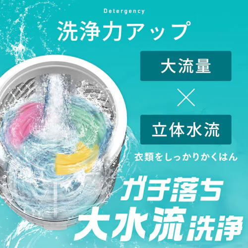 洗濯機 8kg 設置費込み ガチ落ち大水流洗浄 節水 二人暮らし ファミリー向け ITW-80B01-W ホワイト【代引き不可】_4