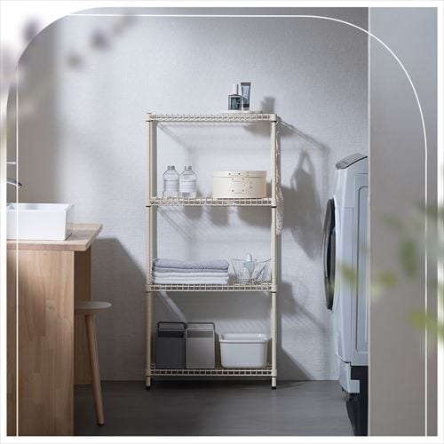 スチールラック カラースチールシェルフ ラック大 SEC-800 ベージュ