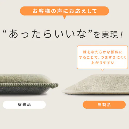 ラグ ラ・クッションラグ つまずきにくいラグ 185cm×185cm 2畳 厚さ4.5cm ベージュ ACRNS-1818_2