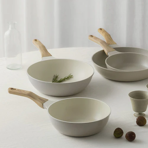 ナチュかるフライパンエッグパン IHガス火対応 NTL-EGPG パールグレー×アイボリー_12