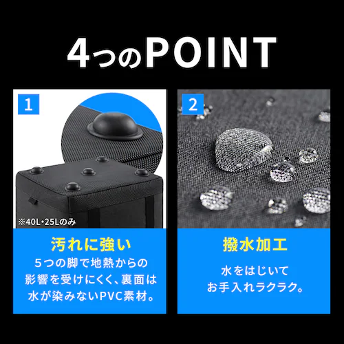 【急速凍結保冷剤M付き】HUGEL クーラーボックス エアロゲルソフトクーラーボックス 25L AGSC-25C チャコールグレー_9