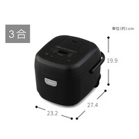 炊飯器 3合 マイコン式 RC-BMA30-W ホワイト H100887 │アイリス 
