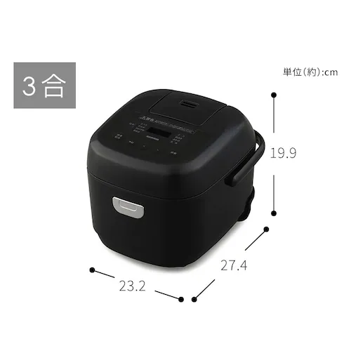 炊飯器 3合 マイコン式 RC-BMA30-B ブラック_10