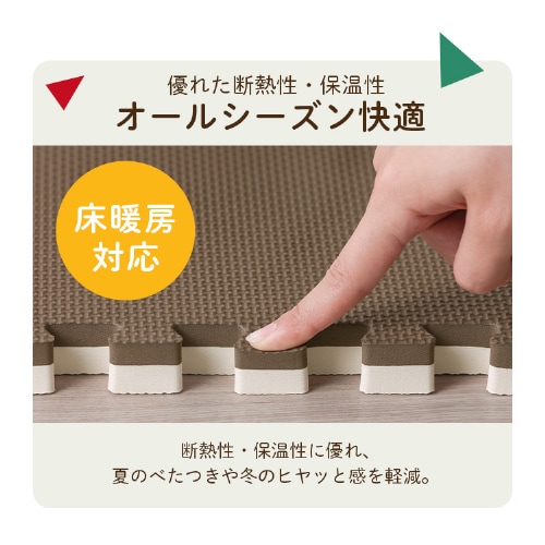 ジョイントマット フロアマット リバーシブル 16枚 60cm×60cm 厚さ2cm