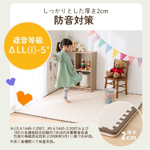 ジョイントマット フロアマット リバーシブル 64枚 60cm×60cm 厚さ2cm