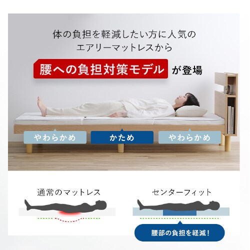 �}�b�g���X �V���O�� �G�A���[�}�b�g���X �����d�� �ۂ��Ɛ􂦂� �R�ۖh�L �O�܂� ����5cm MARS5W-S �z���C�g_4