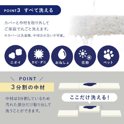 �}�b�g���X �V���O�� �G�A���[�}�b�g���X �����d�� �ۂ��Ɛ􂦂� �R�ۖh�L �O�܂� ����5cm MARS5W-S �z���C�g_15