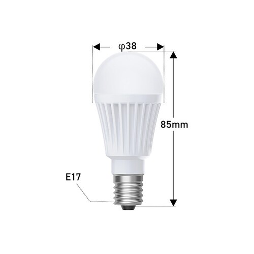 LED電球 E17 全方向 60形相当 電球色 2個セット LDA5L-G-E17/W-6T92P _8