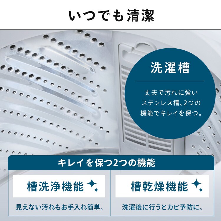 洗濯機 8.5kg 設置費込み OSH 2連タンク ITW-85A01-W ホワイト 7619683