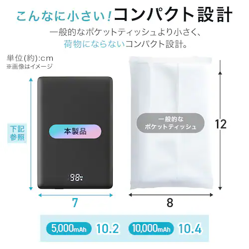 ���o�C���o�b�e���[ �}�O�l�b�g�� ���^ �y�� 5000mAh TW-A05020-B �u���b�N_5