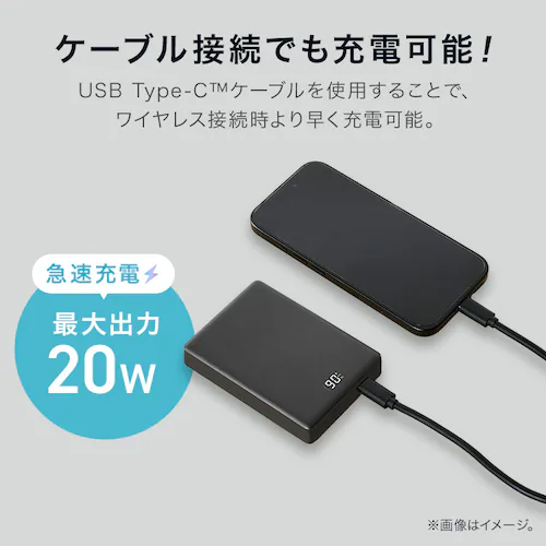 ���o�C���o�b�e���[ �}�O�l�b�g�� ���^ �y�� 5000mAh TW-A05020-B �u���b�N_7