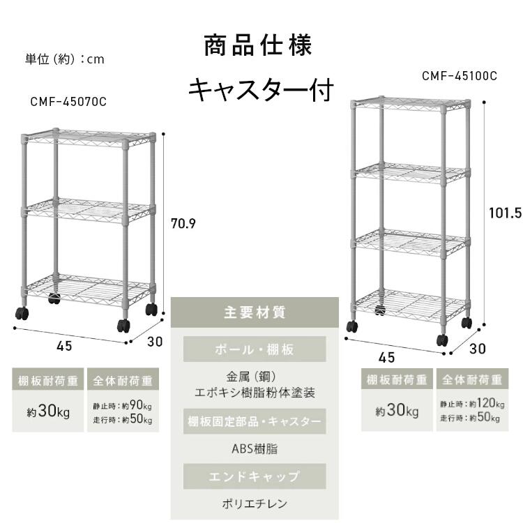 カラーメタルラックフィット CMFｰ45100C マットホワイト 111176