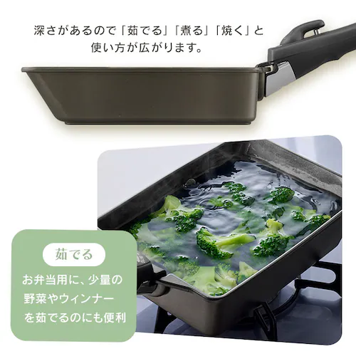 ダイヤモンドコートパン マルチエッグパン入り 9点セット IHガス火対応 MEGI-9S クリームホワイト_10