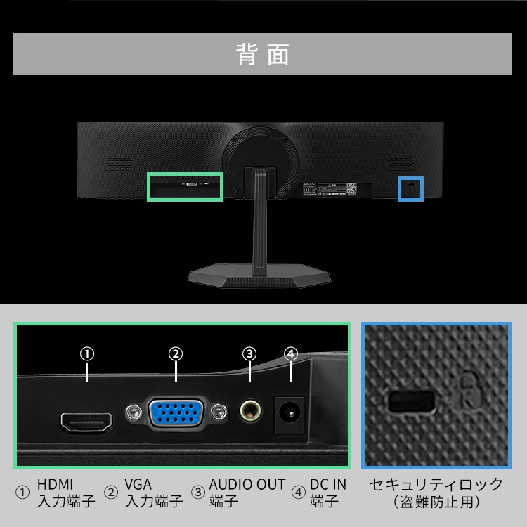 モニター 21.5インチ ディスプレイ LUCA DT-KF215R-B 112103