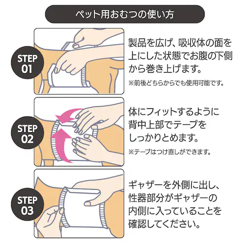 【男の子用】【216枚】犬 おむつ ピタフィット S 72枚入×3袋 MNPD-S72 犬 おむつ_21