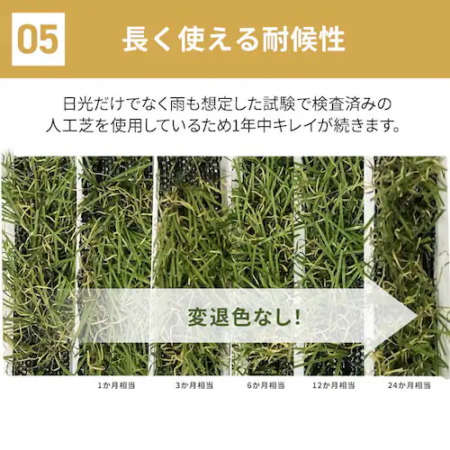 【遮熱タイプ】防草シート付 人工芝 2m×5m BPS-3025_10