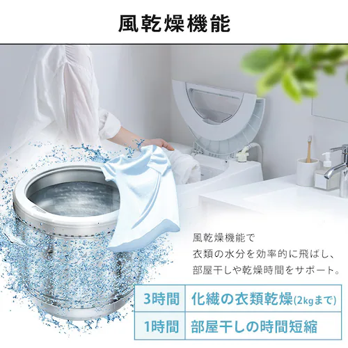 洗濯機 6kg 設置費込み OSH fit ガチ落ち極渦洗浄 ラクとれLOW設計 一人暮らし ITW-60B01-B ブラック_11