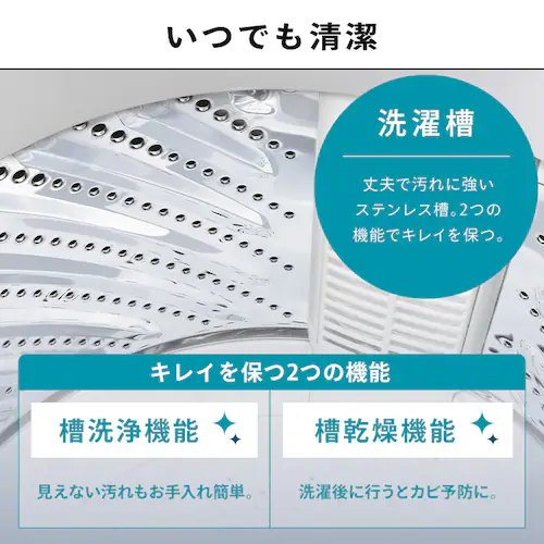 洗濯機 6kg 設置費込み OSH fit ガチ落ち極渦洗浄 ラクとれLOW設計 一人暮らし ITW-60B01-B ブラック_13
