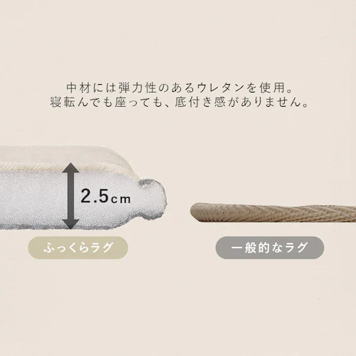 ���O �ӂ�����E���^�����O 185cm�~185cm 2�� �x�j���������x�[�W�� ORG-25C1818-BGB _8