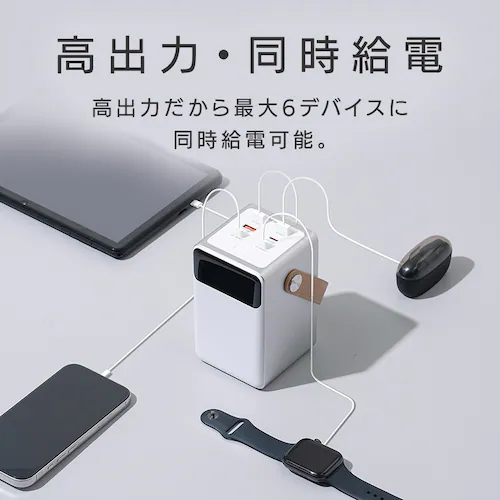 ���o�C���o�b�e���[ �����^�я[�d�� �y�� �R���p�N�g 32000��Ah �o�b�e���[�X�e�[�V����mini IBT-A32100-W �z���C�g_9