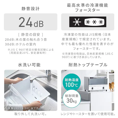 �Ⓚ�� 80L ���X���� ��������� KUSN-S8E-W �y�X�L�}�b�N�X�z_13