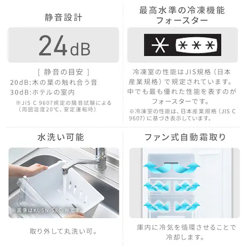 �Ⓚ�� 120L ���X���� ��������� KUSN-S12D-WW �y�X�L�}�b�N�X�z_13