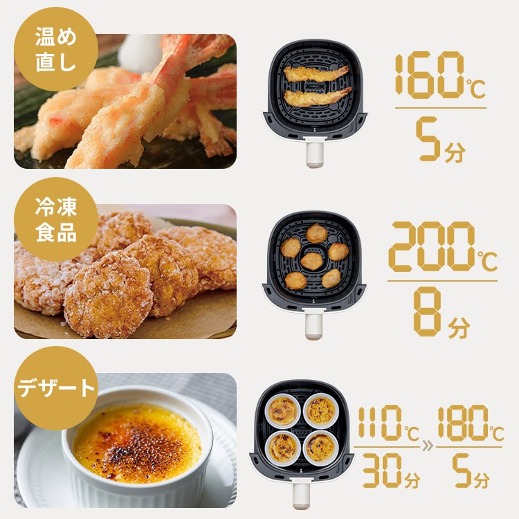 ノンオイルフライヤー 過熱水蒸気エア フライヤー FV-M30A-C