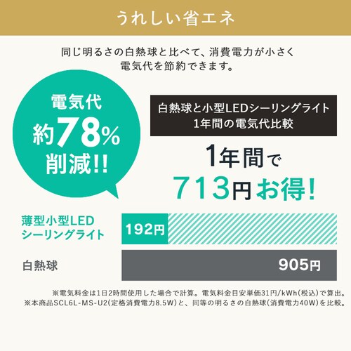 ���^�V�[�����O���C�g ���` 600lm �d���F �l���Z���T�[�t SCL6L-MS-U2_10