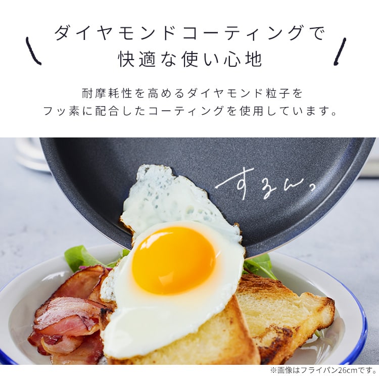 ダイヤモンドコートパン エッグパン IH・ガス火対応 NTF-SEIE ブラック